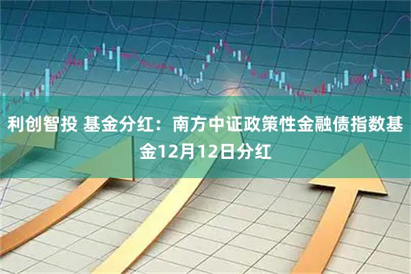利创智投 基金分红：南方中证政策性金融债指数基金12月12日分红