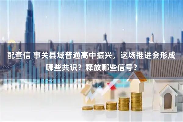 配查信 事关县域普通高中振兴，这场推进会形成哪些共识？释放哪些信号？